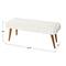 Hello Honey® Cream Chunky Woven Velvet Entryway Bench